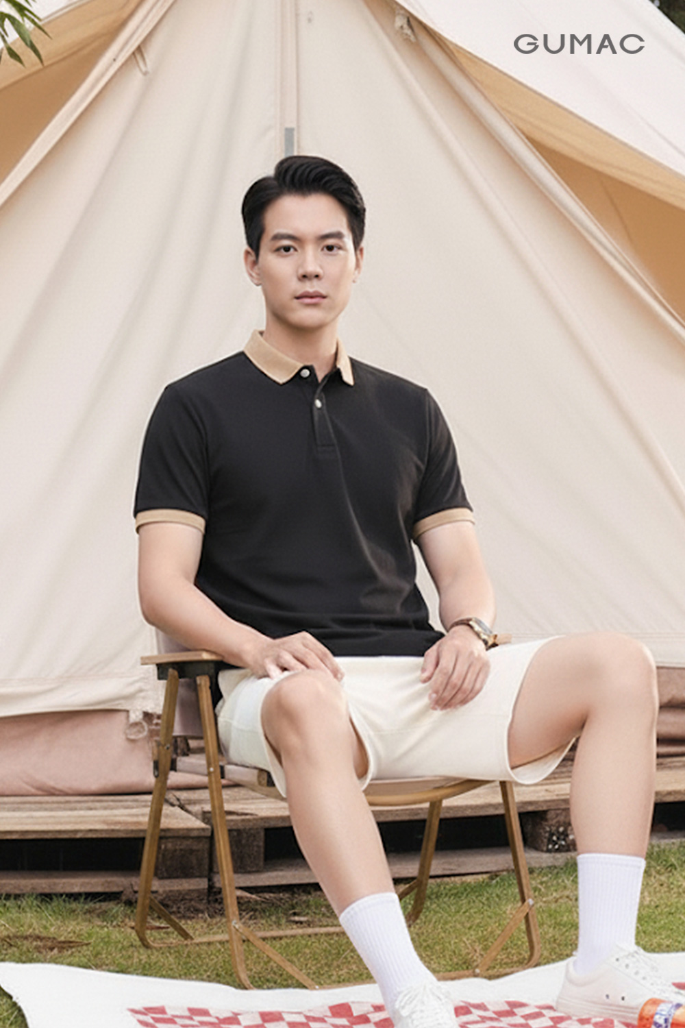 Áo polo nam phối kiểu