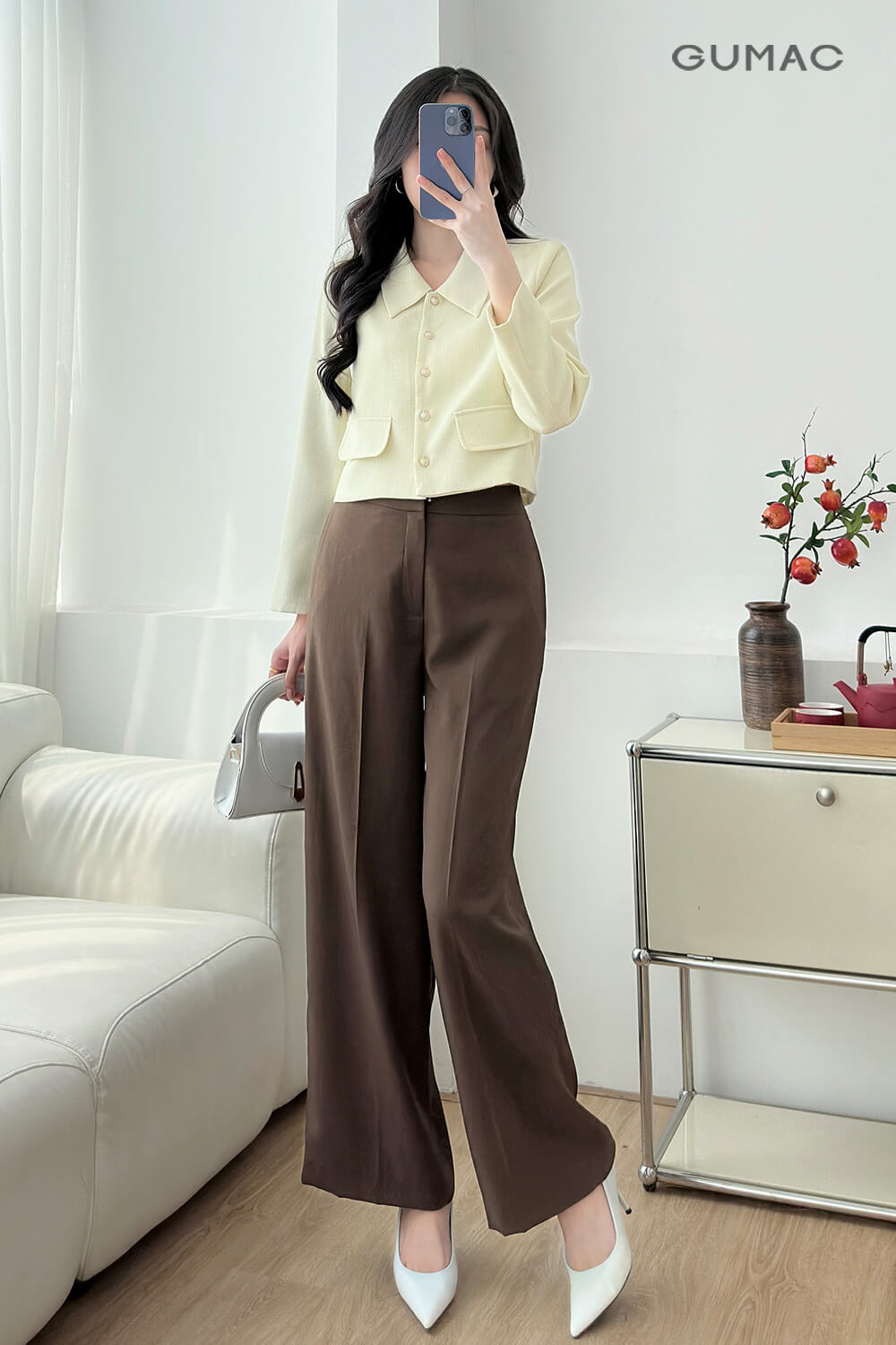 phoi quan vai ong suong voi ao len sang trong