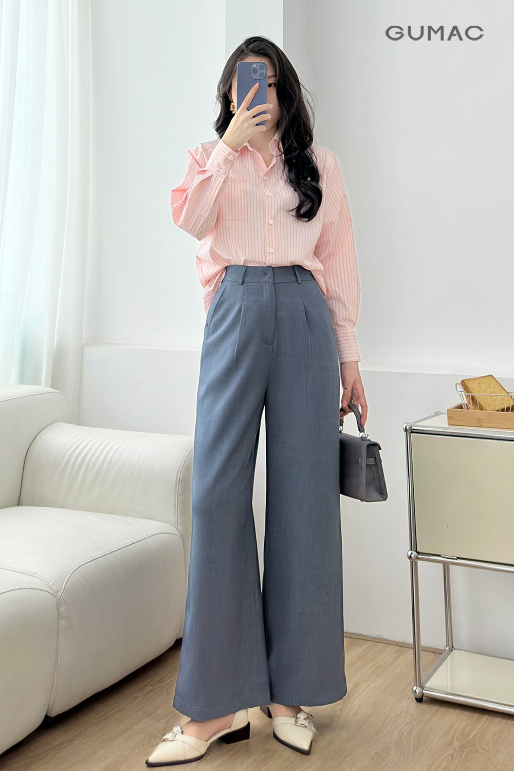 quan tay nu ong loe GUMAC chat lieu sec Y