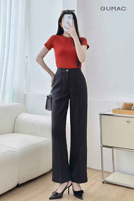 Quần suông chiết ly