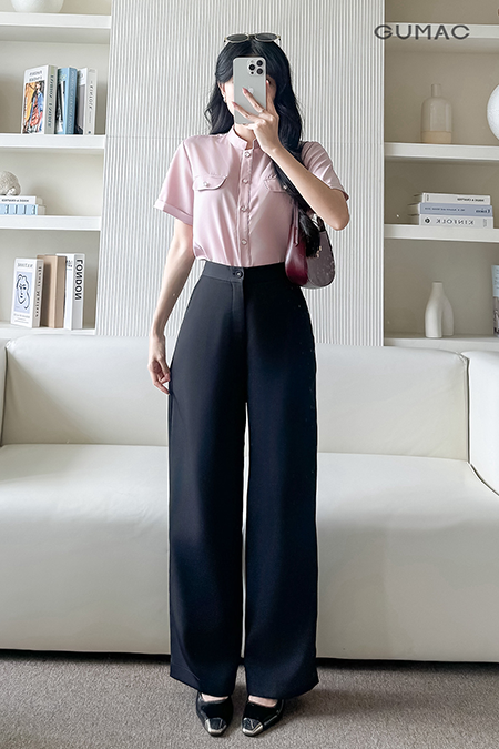 Quần tây ống suông