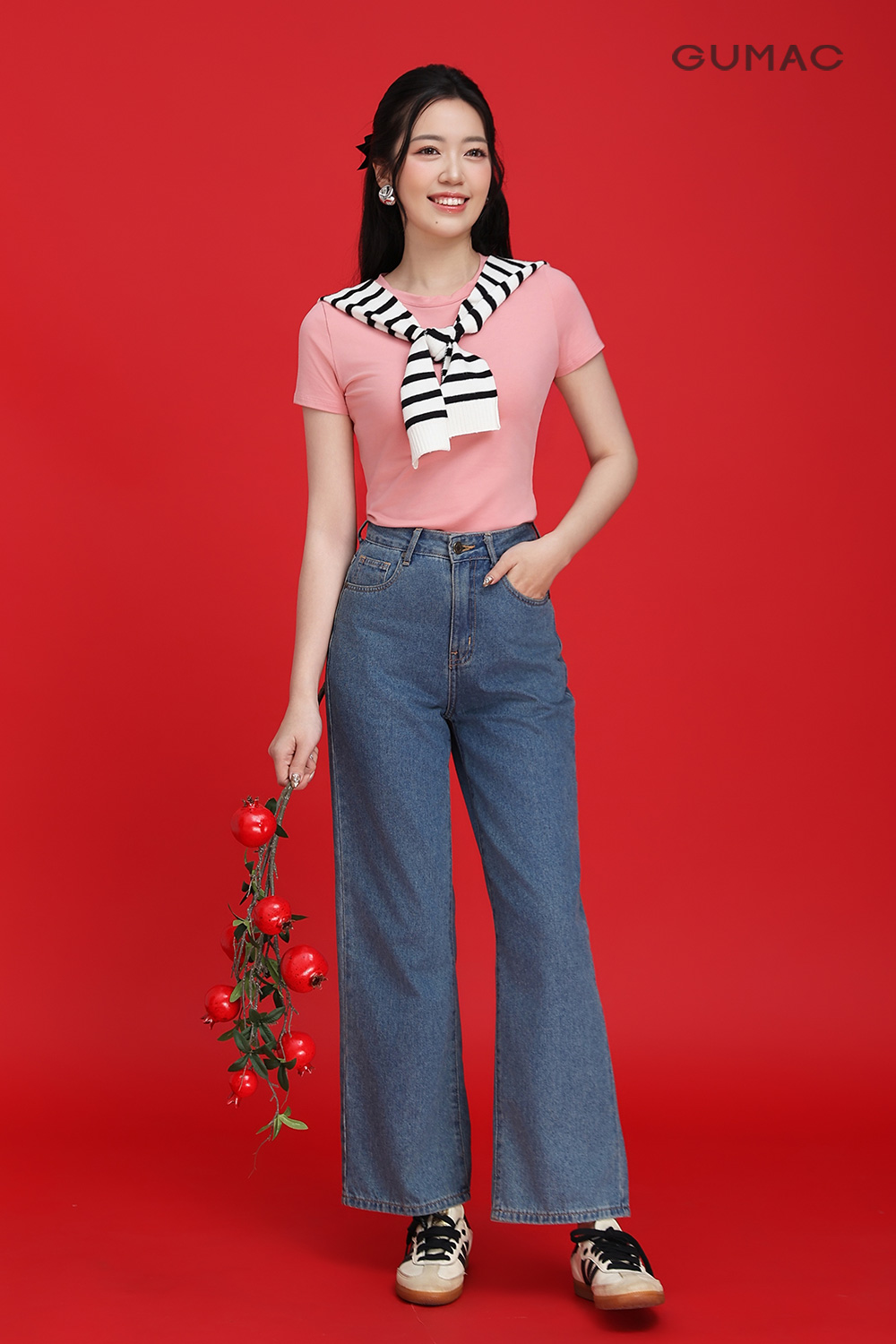 Quần jeans suông cơ bản