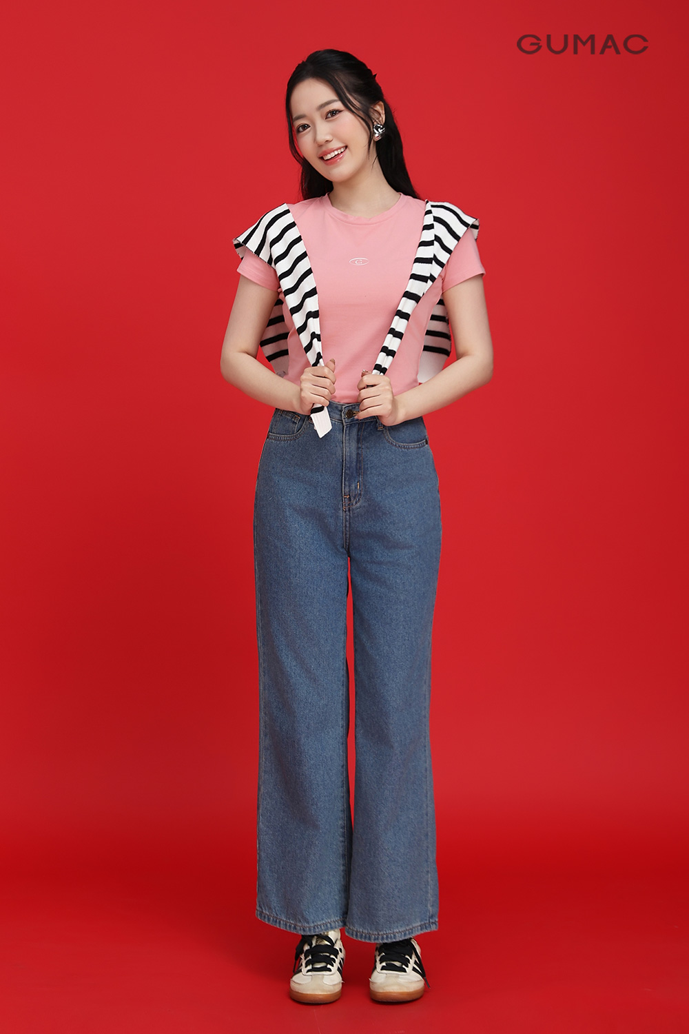 Quần jeans suông cơ bản