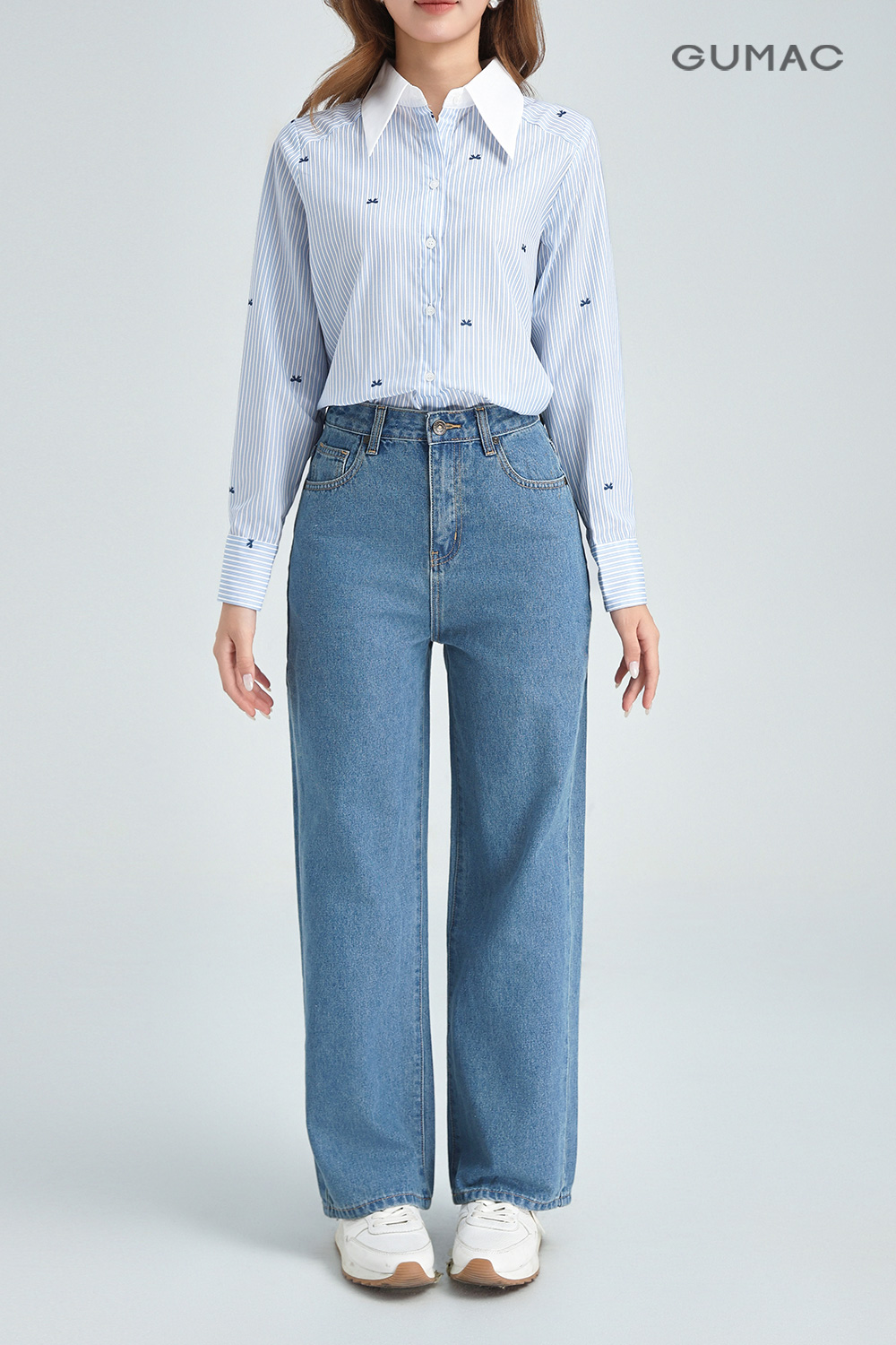 Quần jeans suông cơ bản