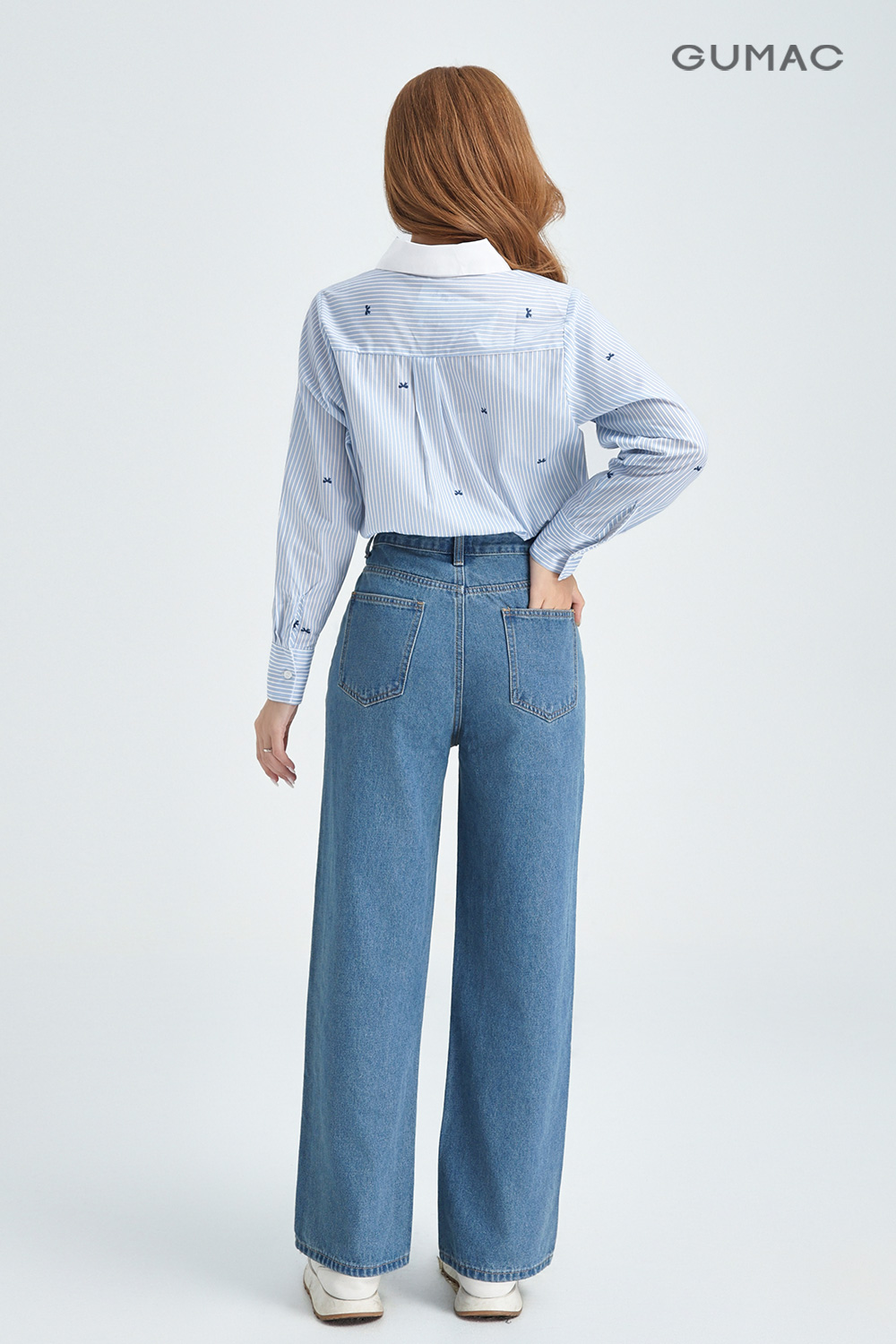 Quần jeans suông cơ bản