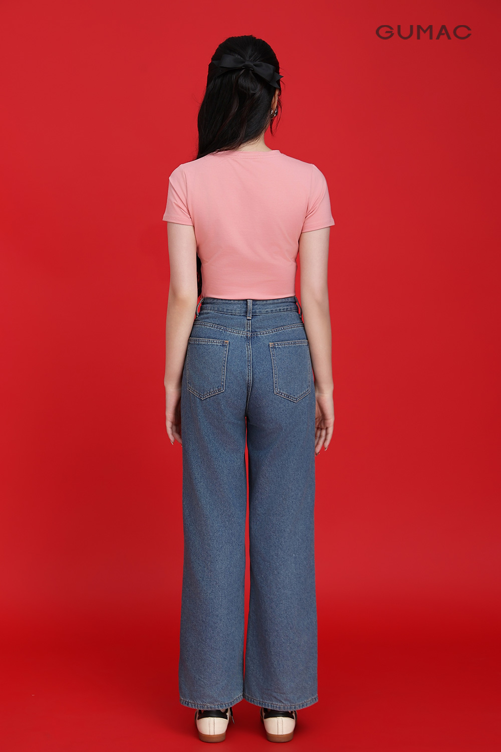 Quần jeans suông cơ bản