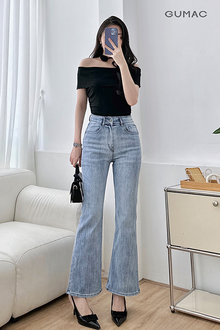 Quần jeans loe túi kiểu