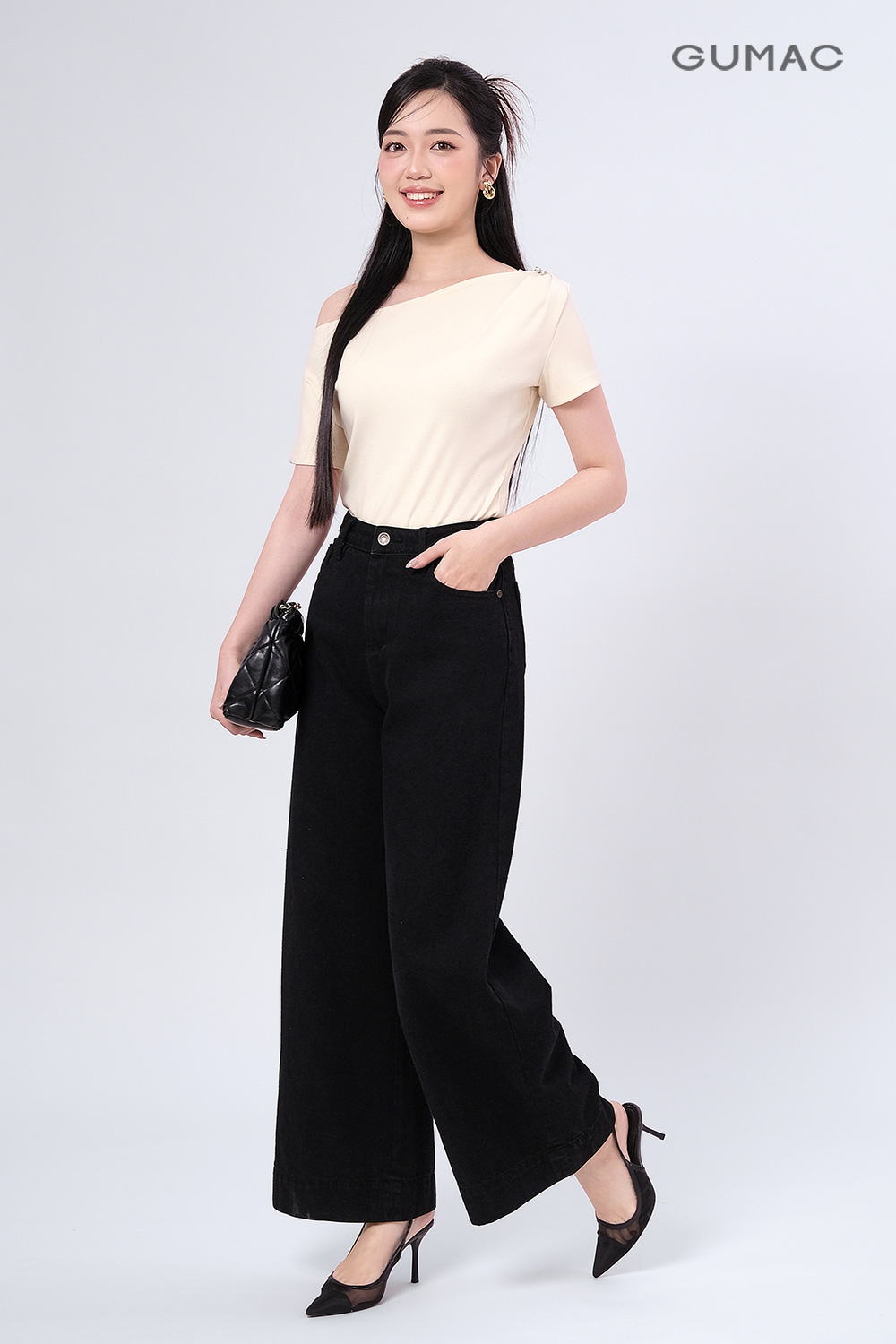 quan jean nu dep ong rong hang hieu