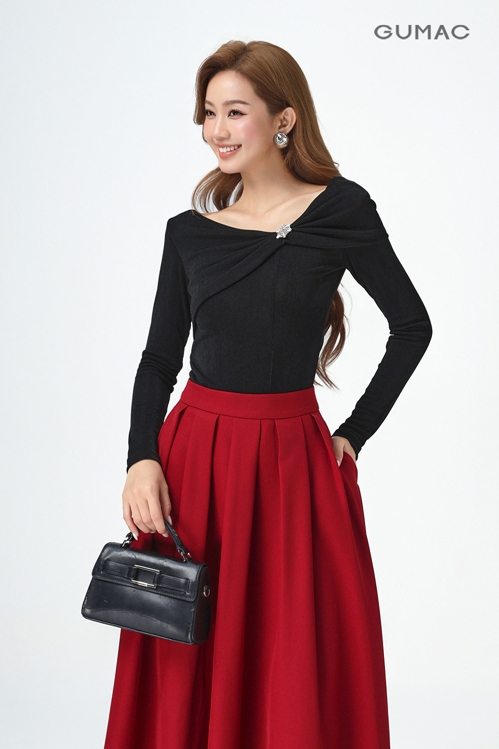 Chân váy A xếp ly