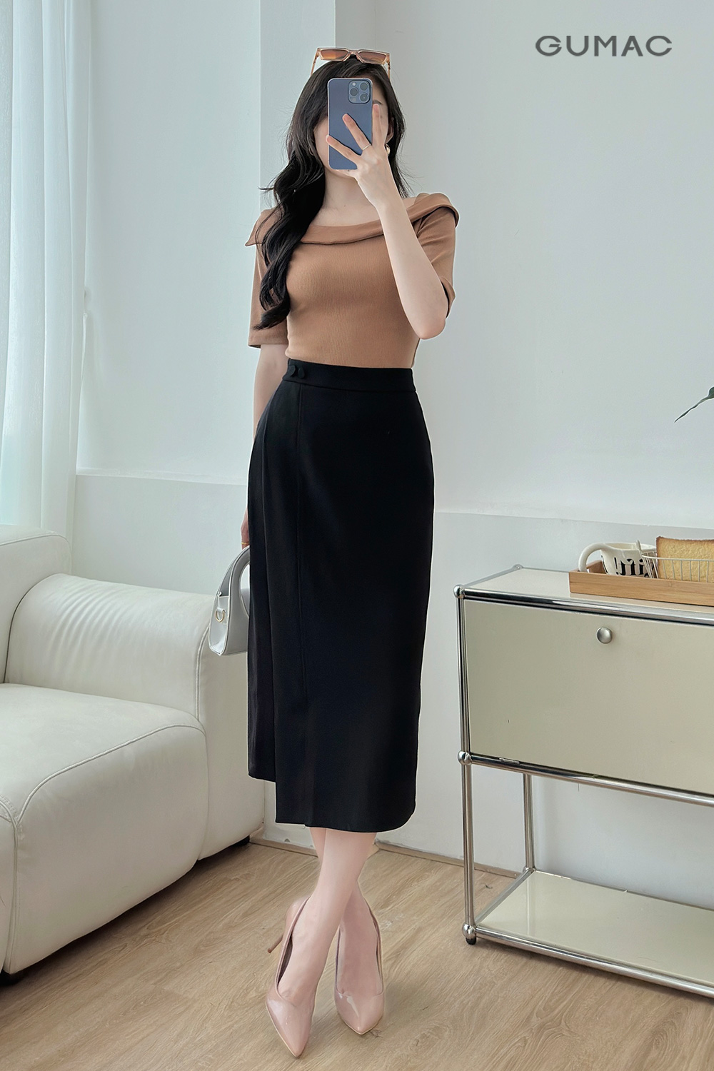 Phối đồ với váy suông