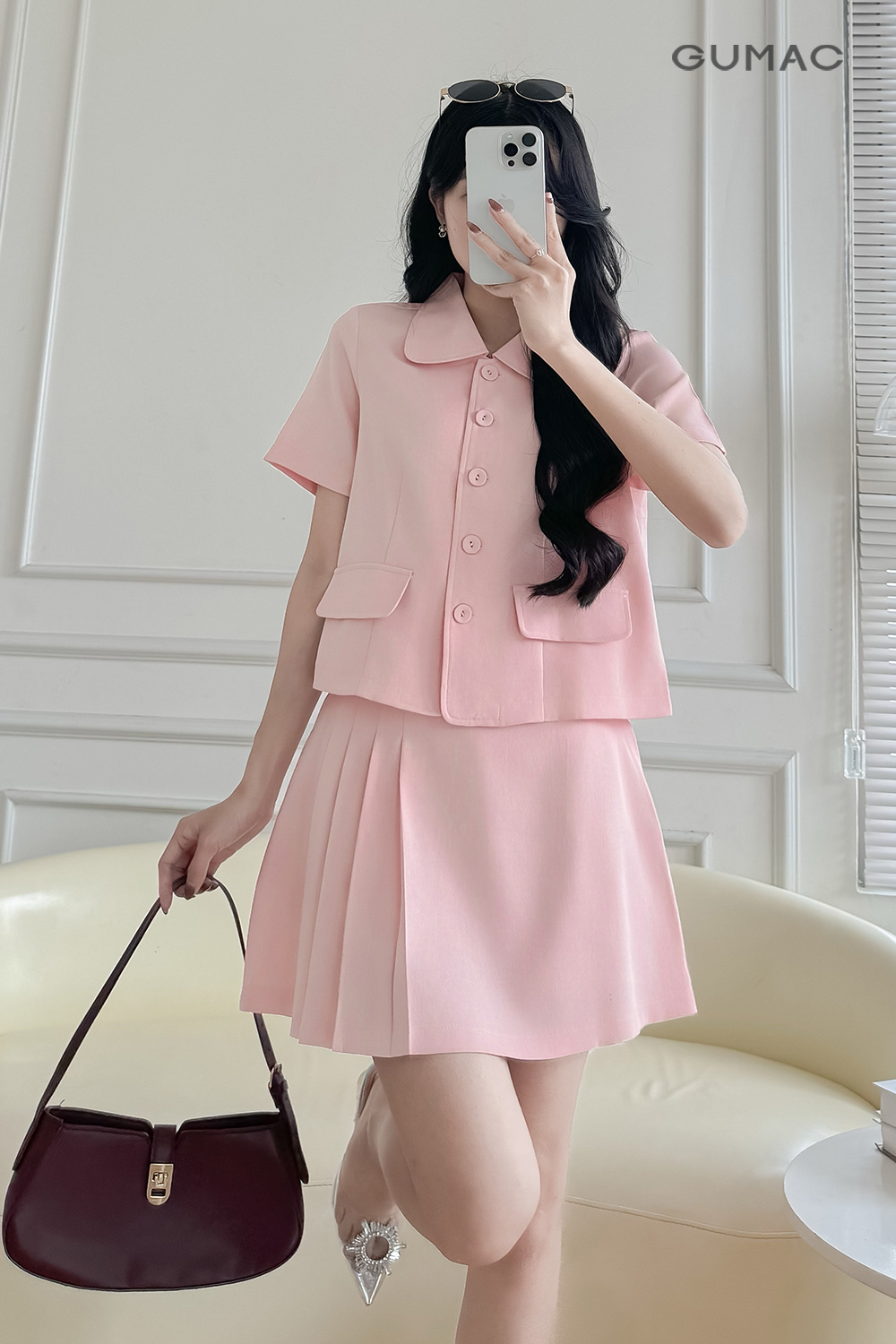 Chân váy A xếp ly