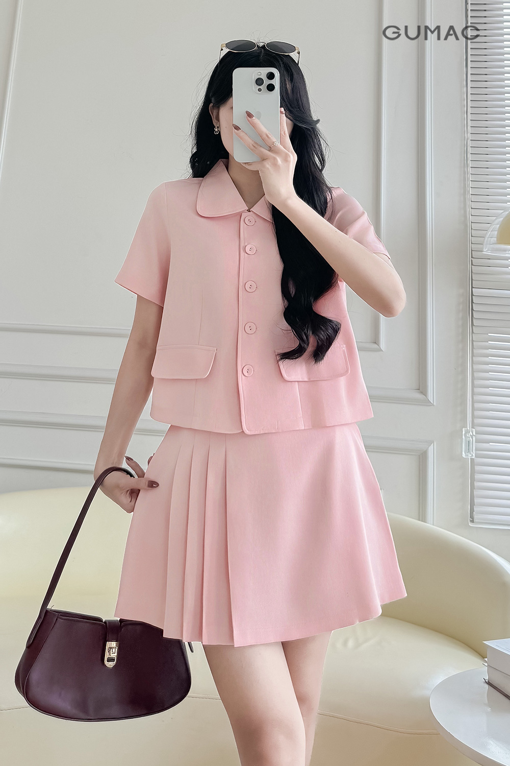 Chân váy A xếp ly