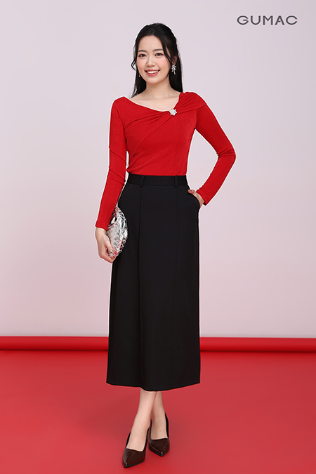 Chân váy gân dọc