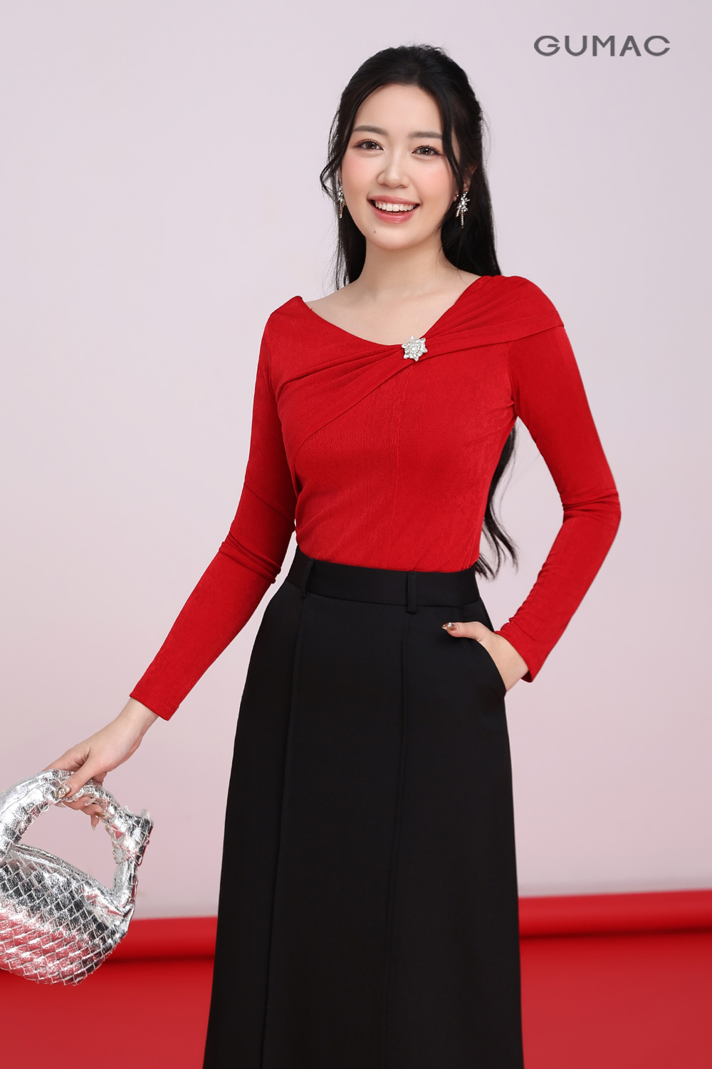 Chân váy gân dọc