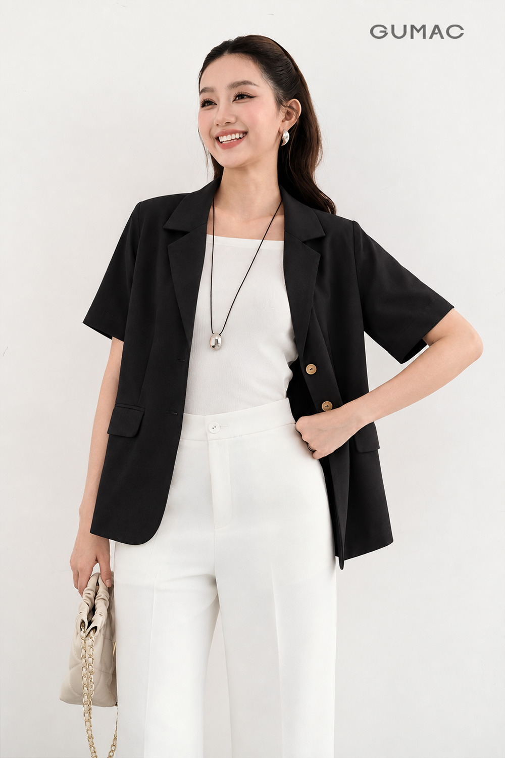 OWG10151-Blazer Suông-ngắn