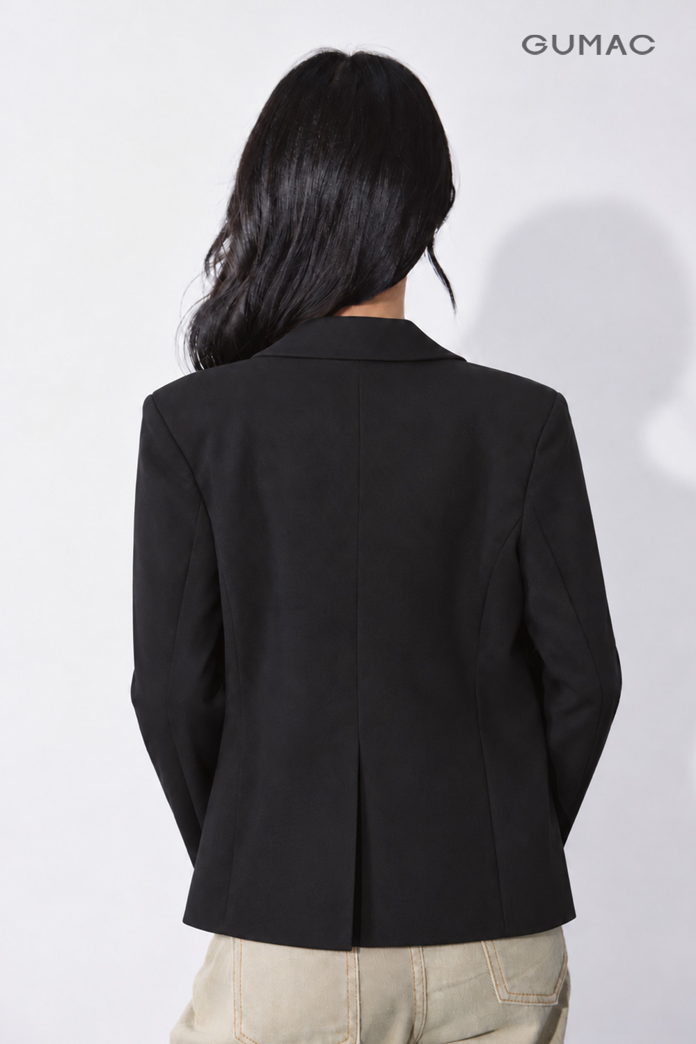 OWG10158-Blazer Suông-dài