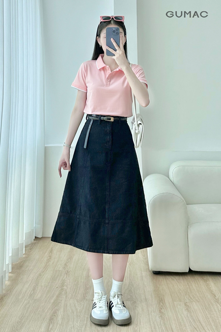 Áo polo phối bo sọc