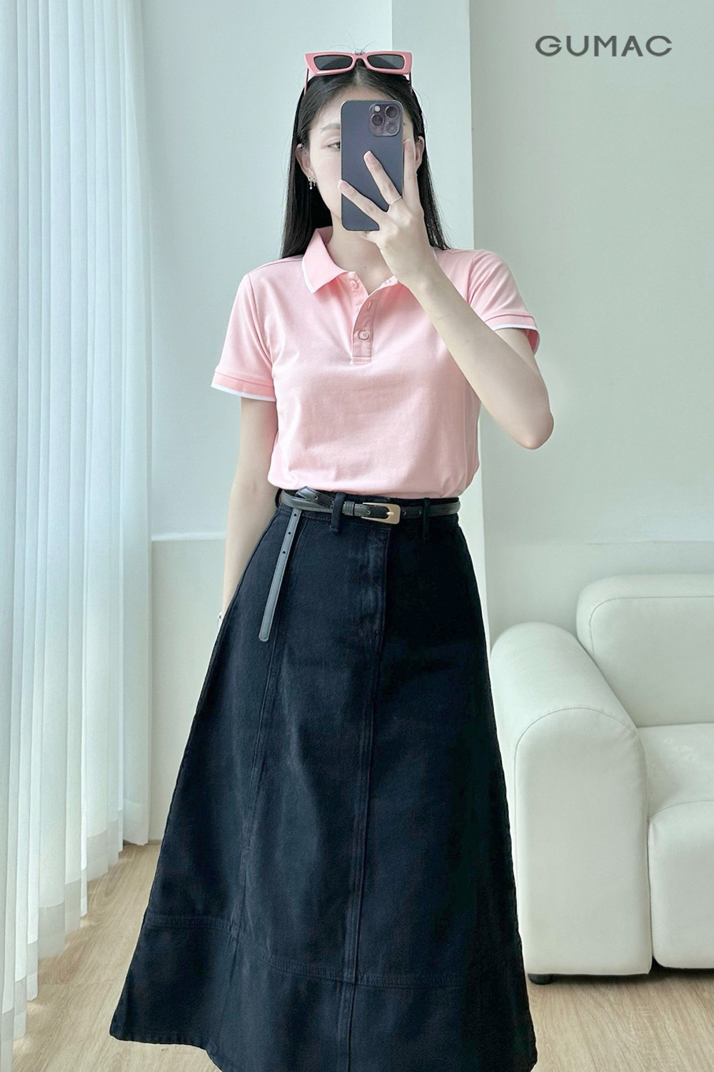 Áo polo phối bo sọc