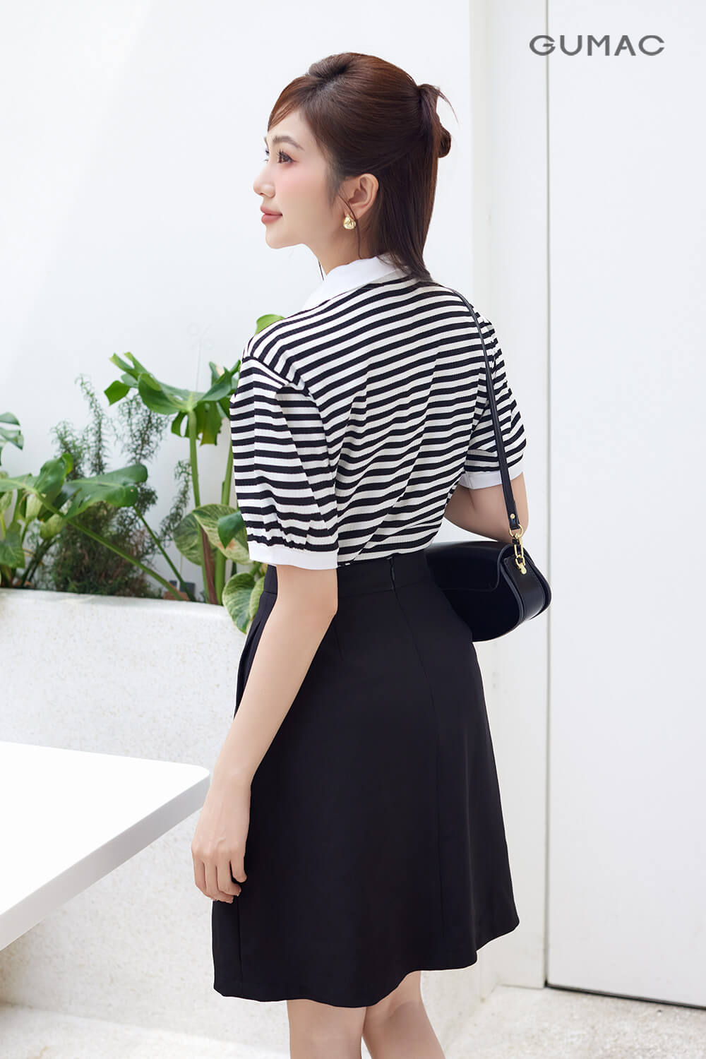 Áo polo sọc phối kiểu