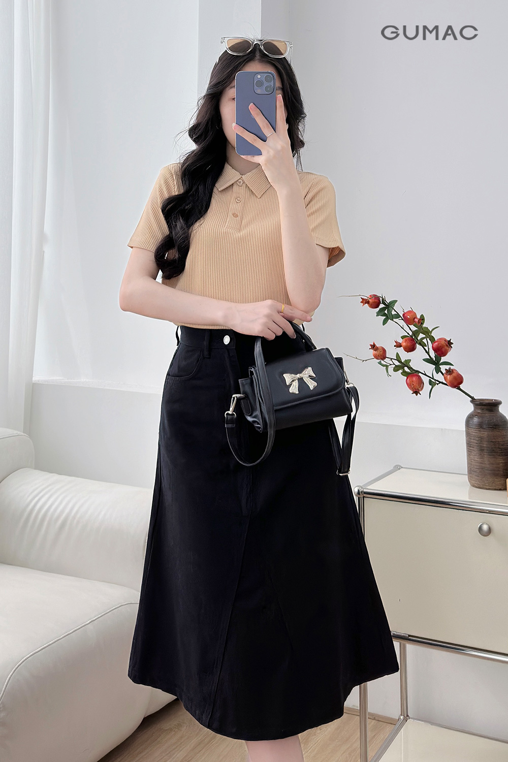 Áo polo trơn 3 nút