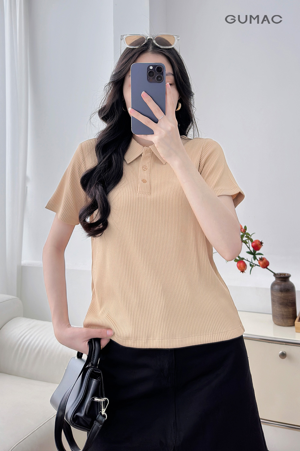 Áo polo trơn 3 nút