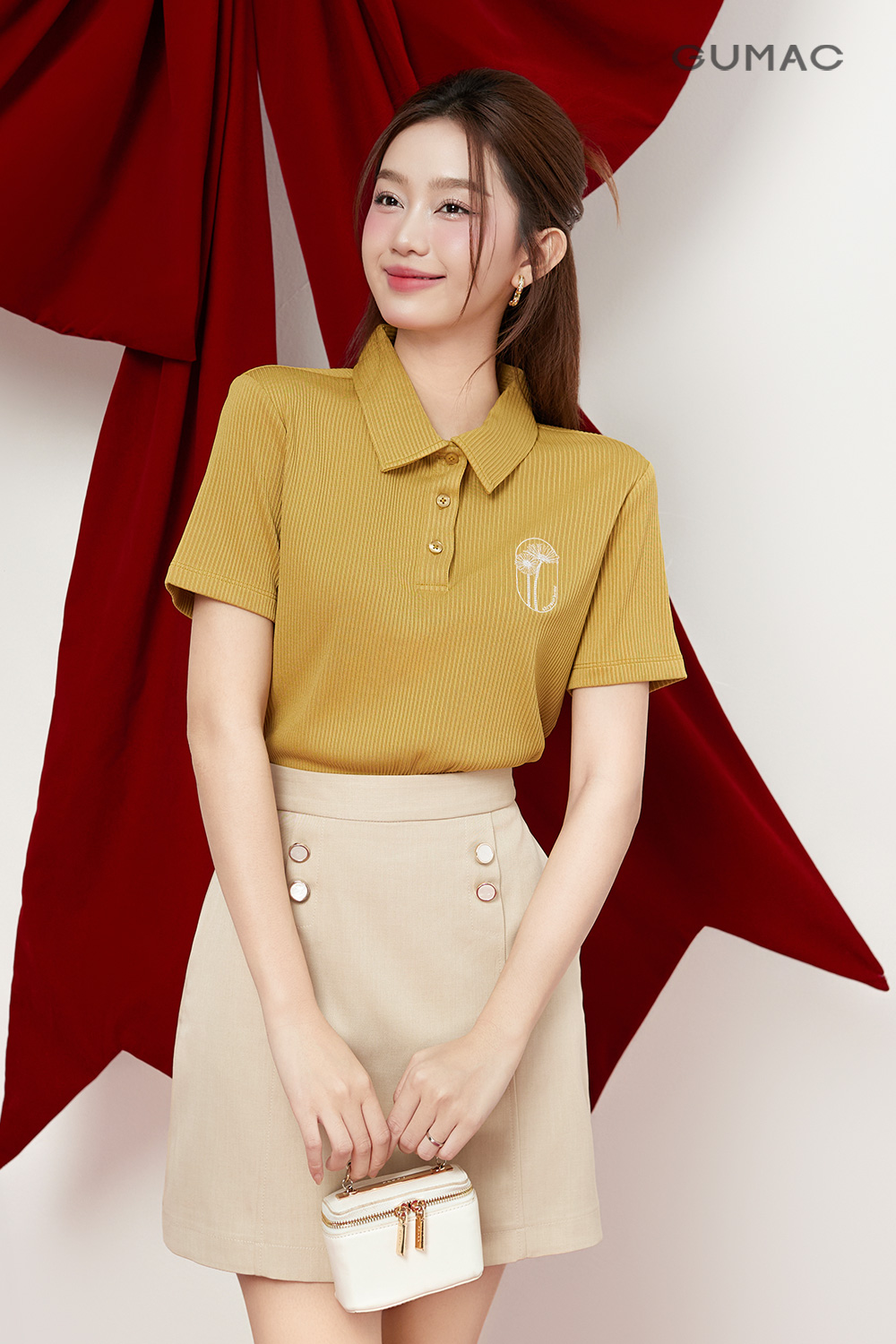 Áo polo gân thêu art