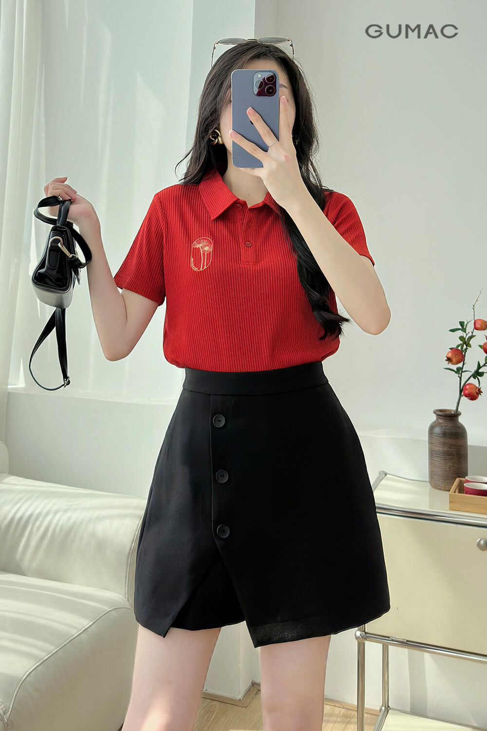 Áo polo gân thêu art