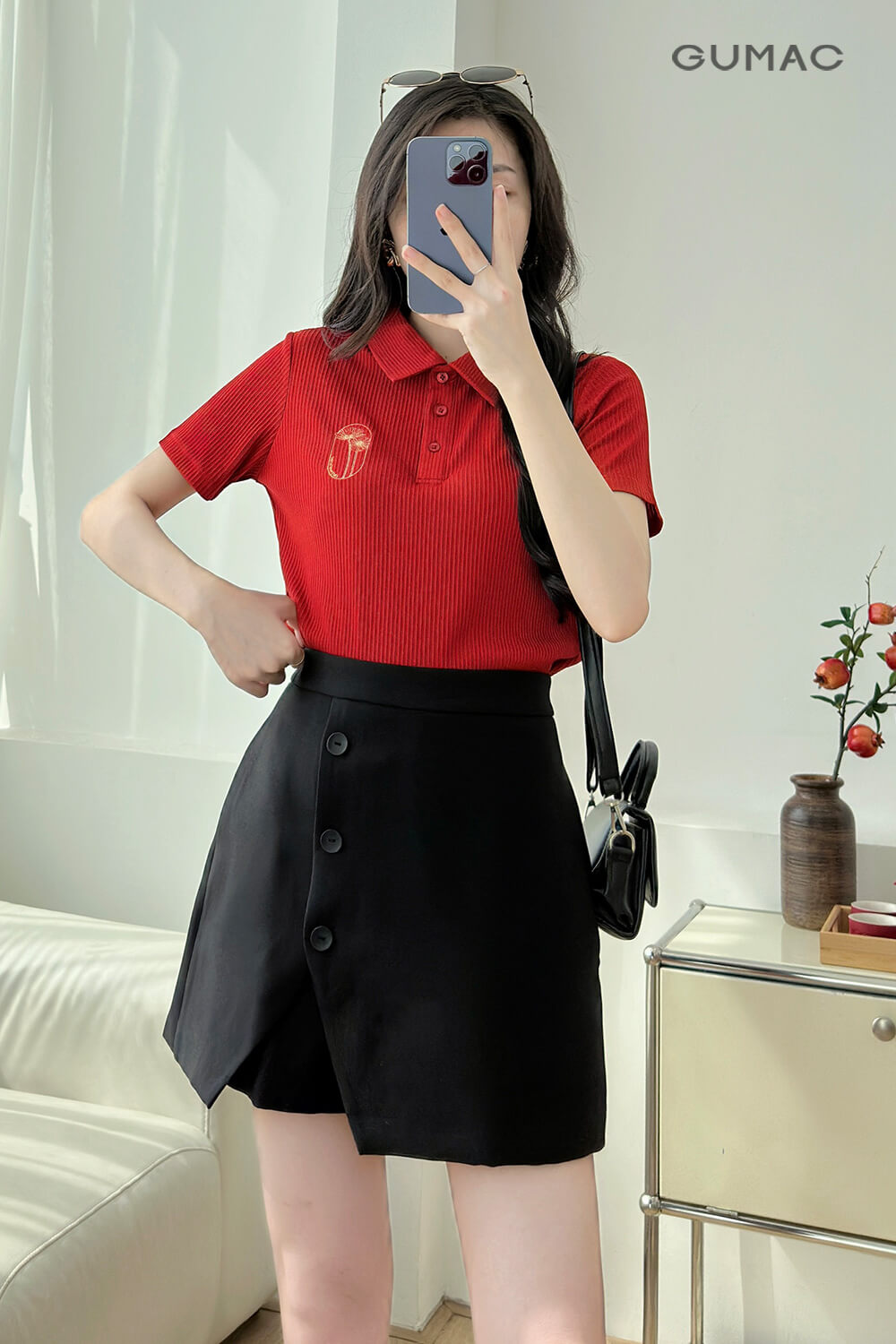 Áo polo gân thêu art