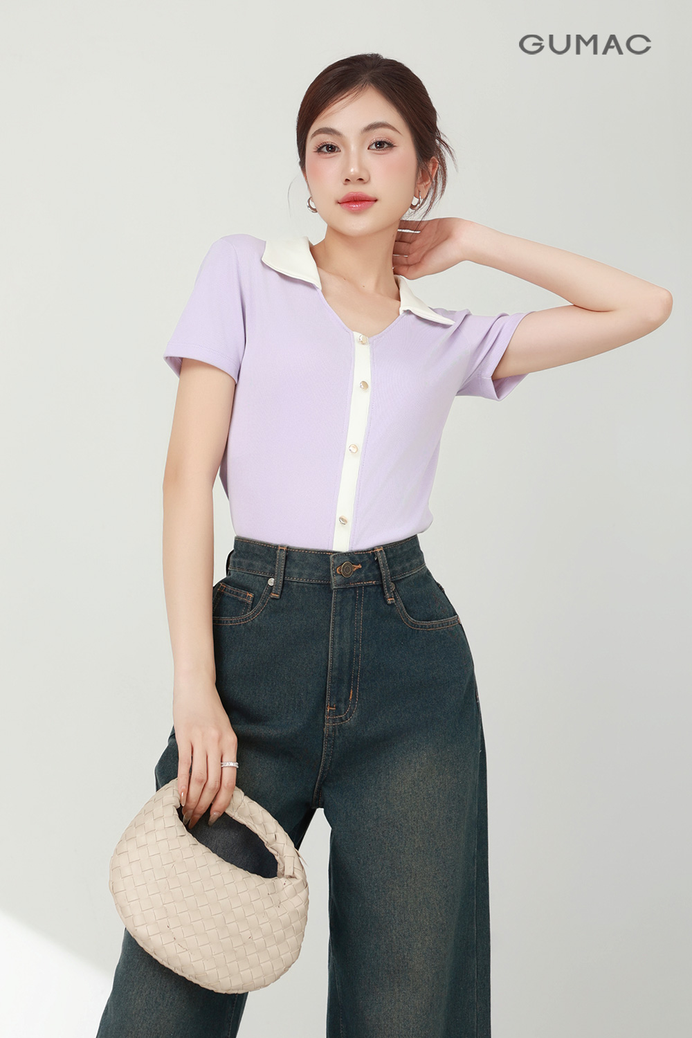 Áo polo kiểu cổ tim