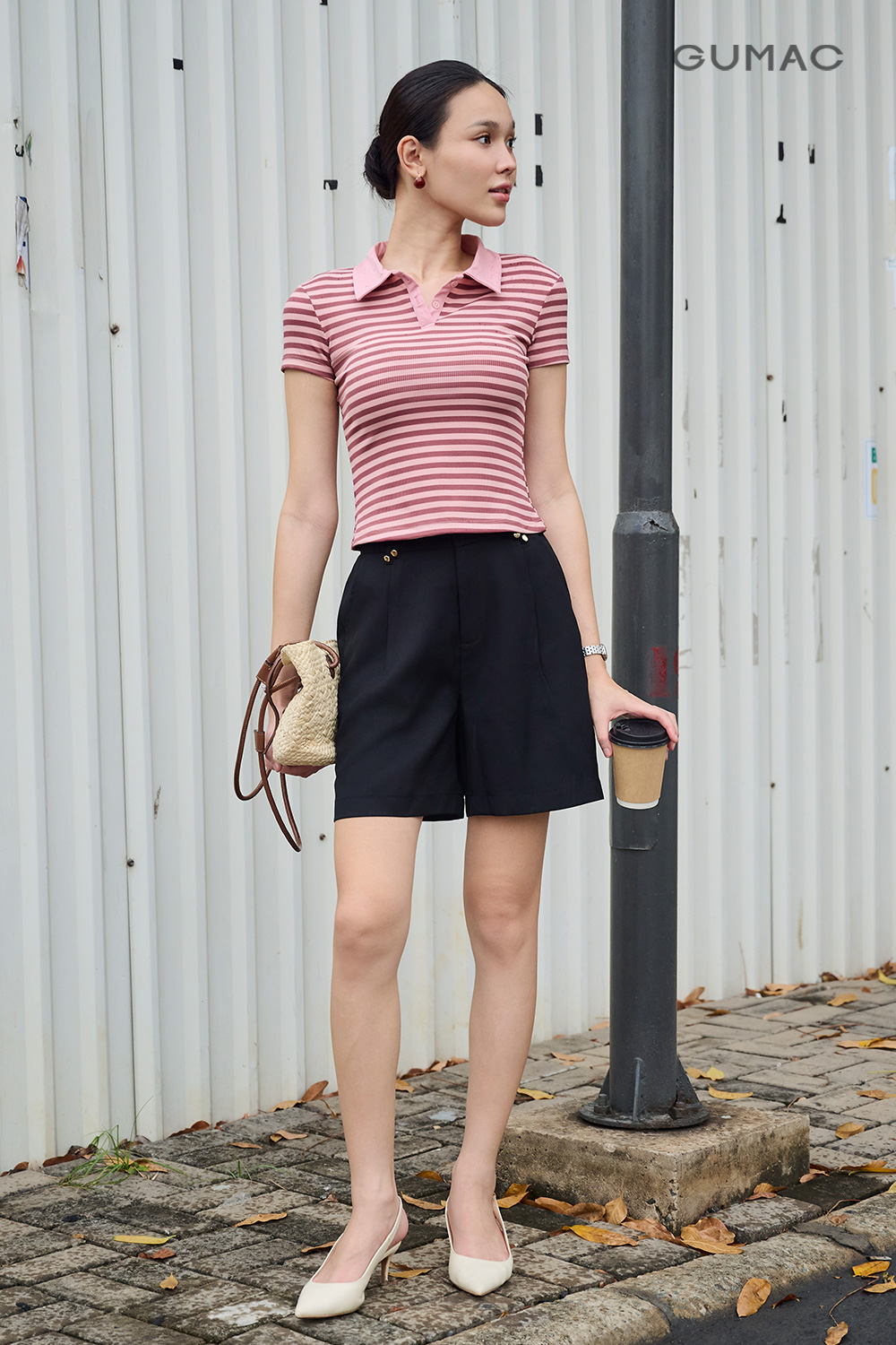 phoi quan short ao croptop hoac ao so mi
