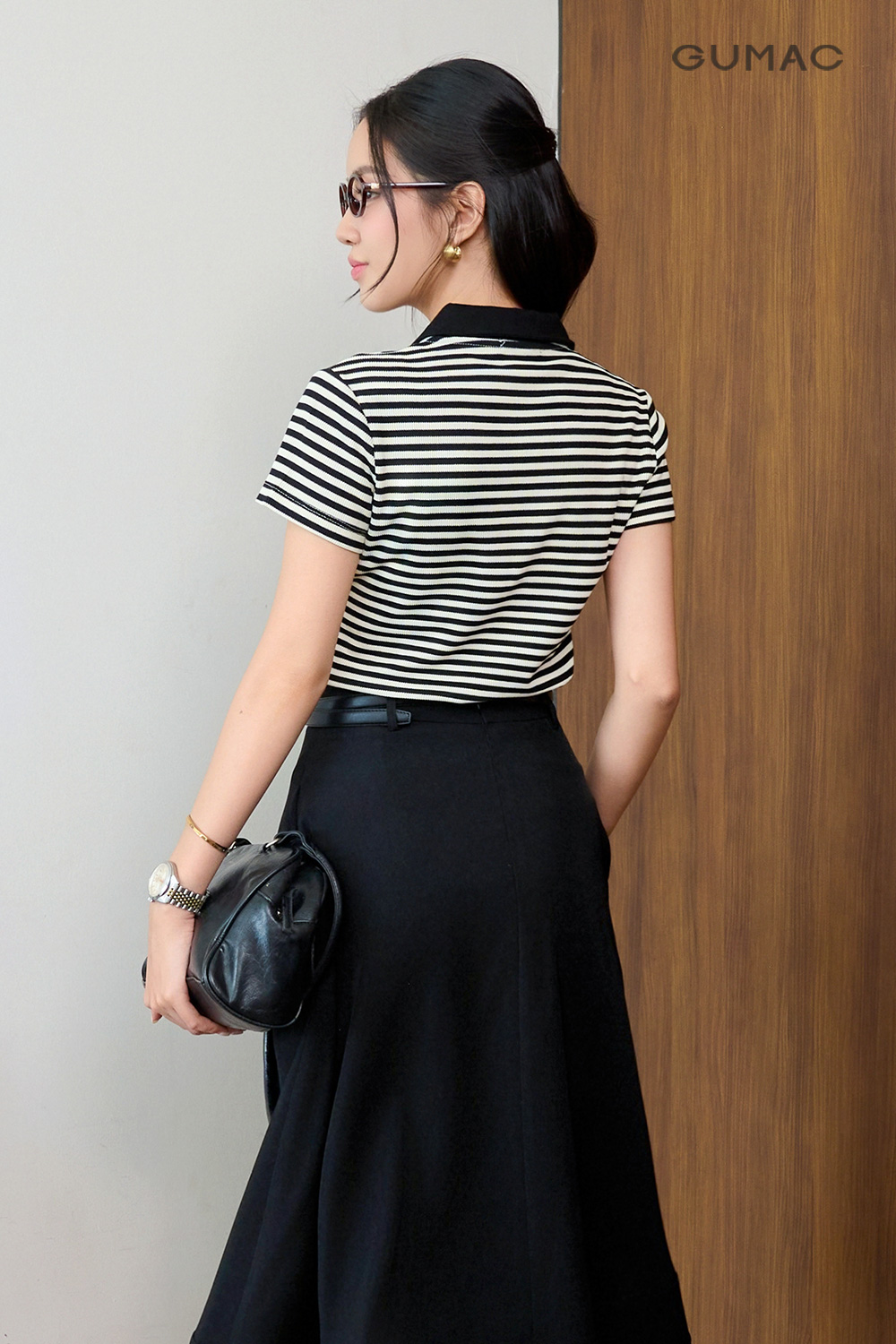 Áo polo phối cố kiểu