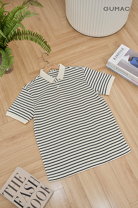 Áo polo nam sọc nhỏ