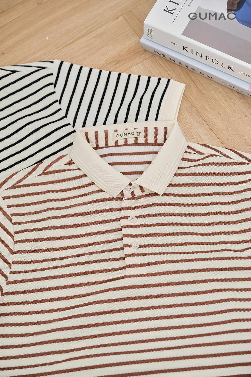 Áo polo nam sọc nhỏ