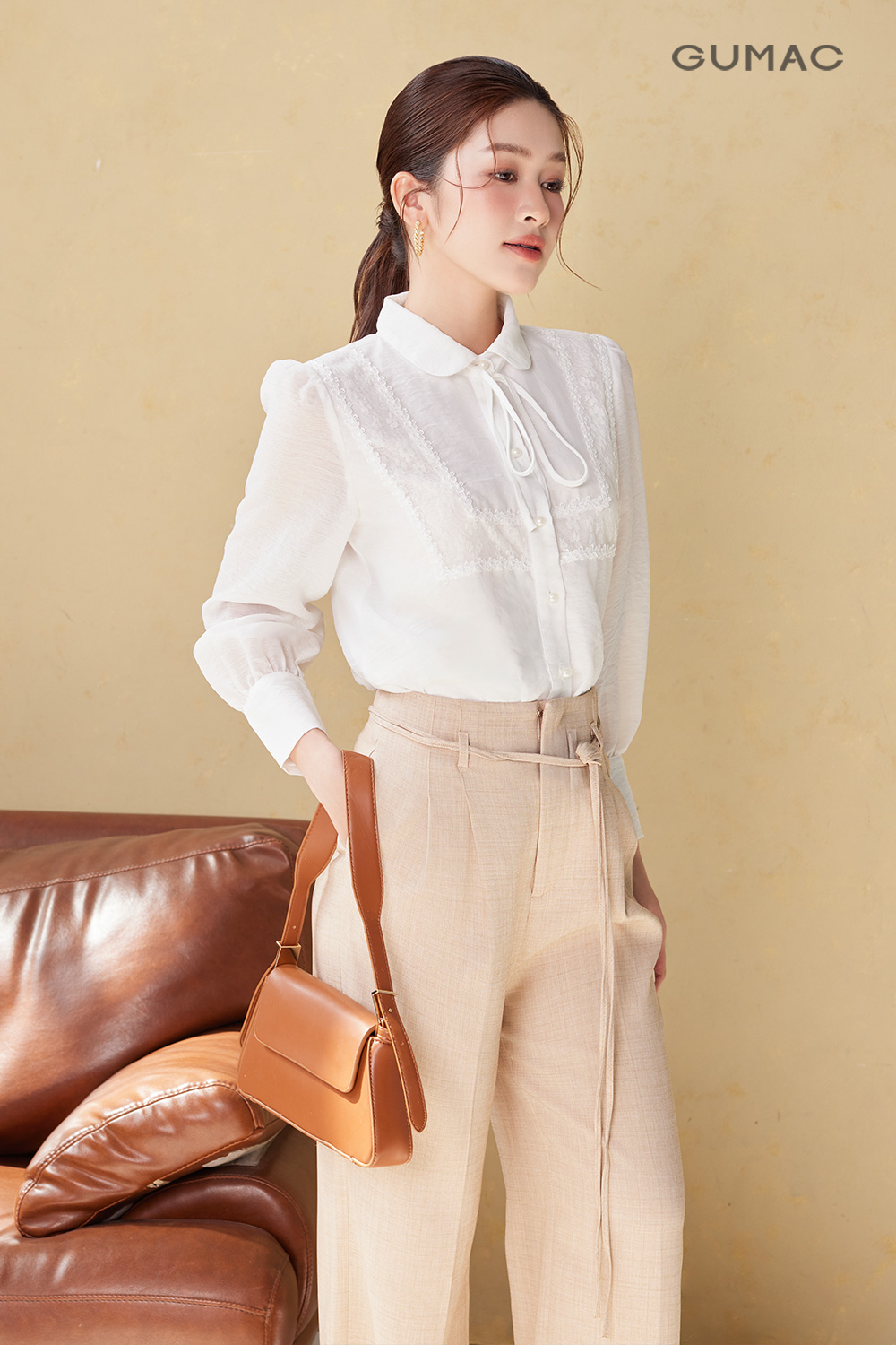 Quần suông chiết ly