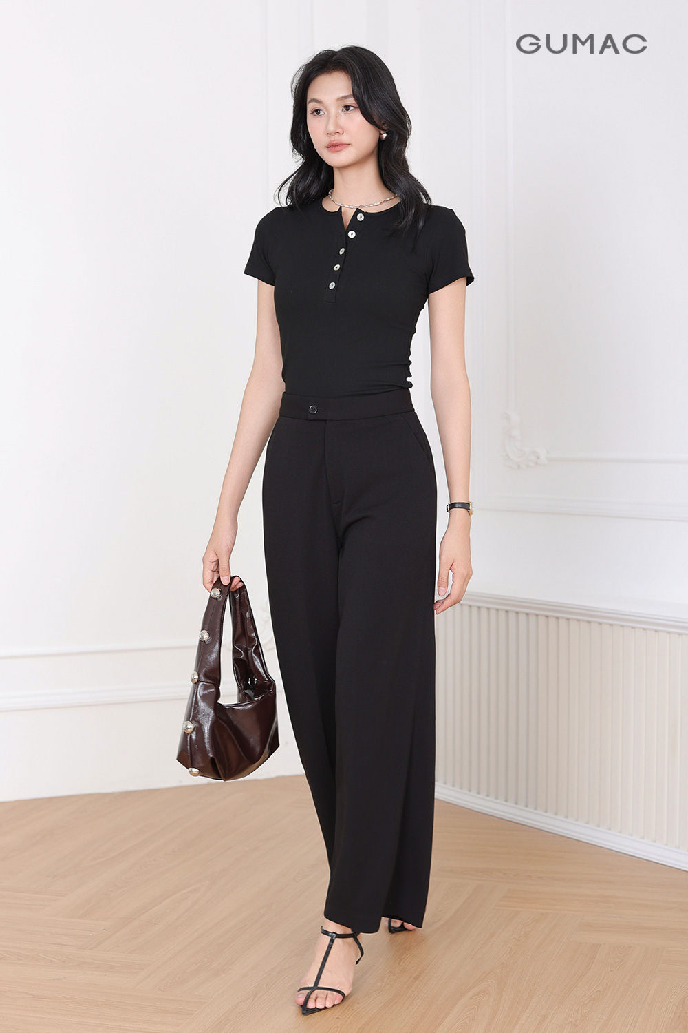 Quần tây ống suông