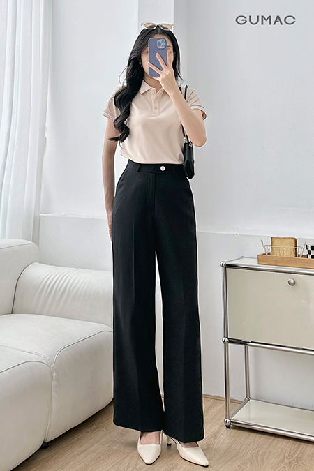 Quần suông cài quai