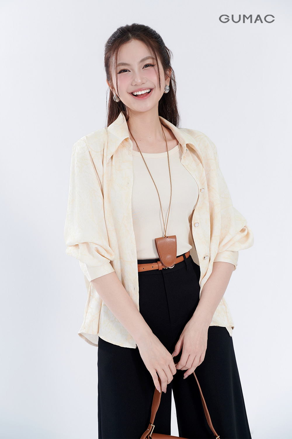 Quần ống rộng túi xéo