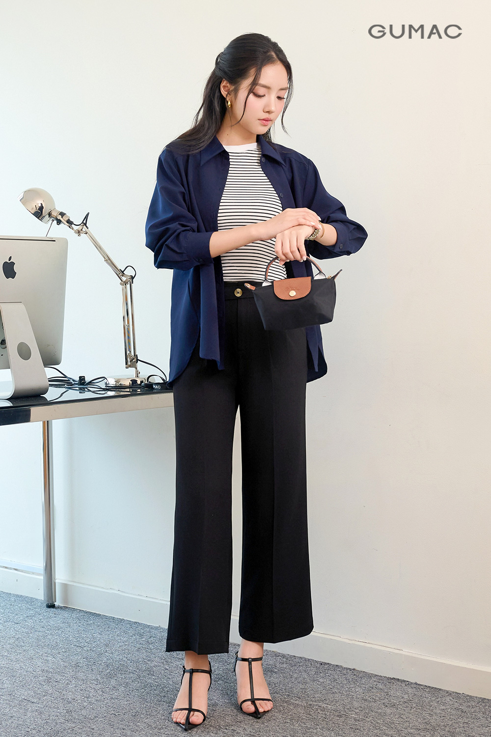 Quần ống suông kèm dây