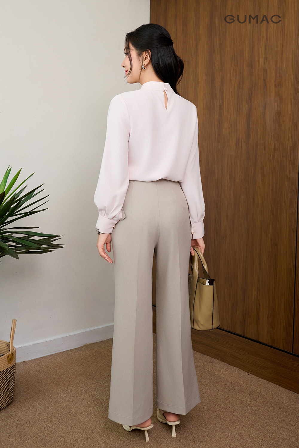 Quần ống suông kèm dây