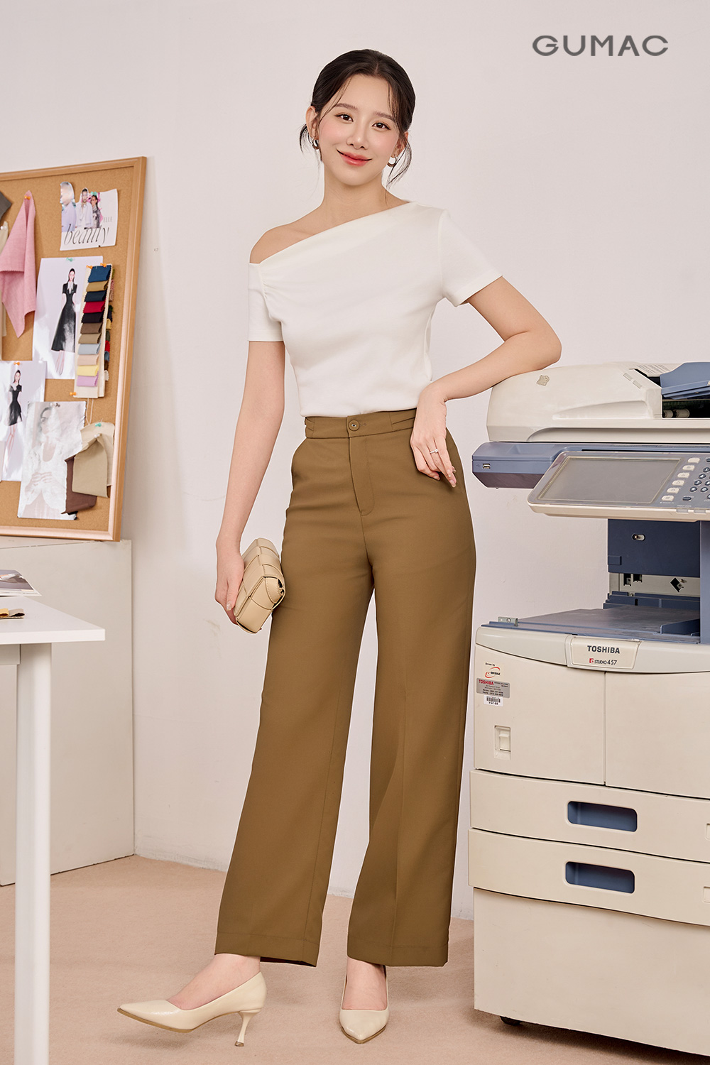 Mau quan tay cong so nu an tuong mau nau cho nang phong cach GUMAC