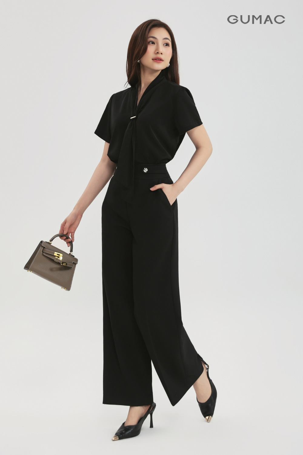 Quần suông lưng cao