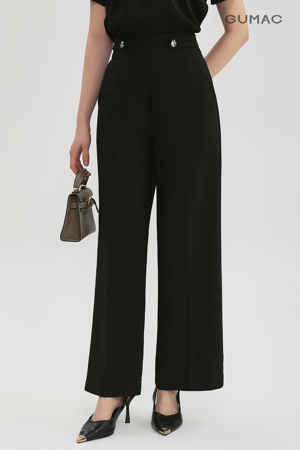 Quần suông lưng cao