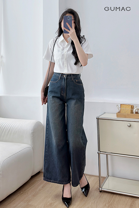 Quần jeans ống rộng