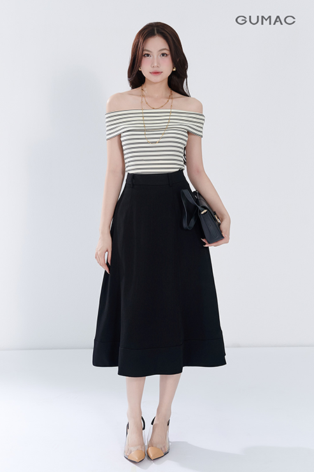 Chân váy may viền