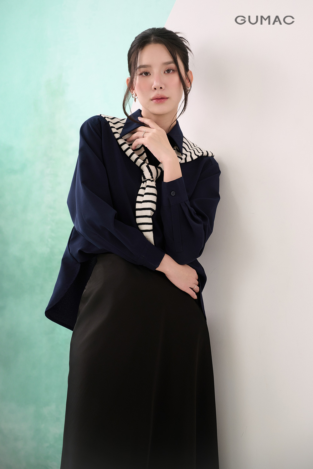 Chân váy lụa A xòe