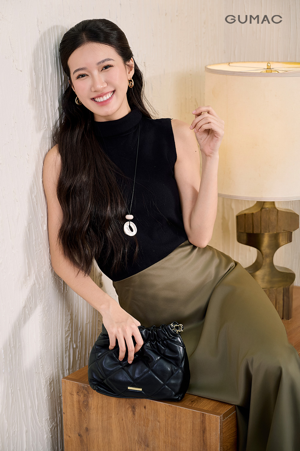 Chân váy lụa A xòe
