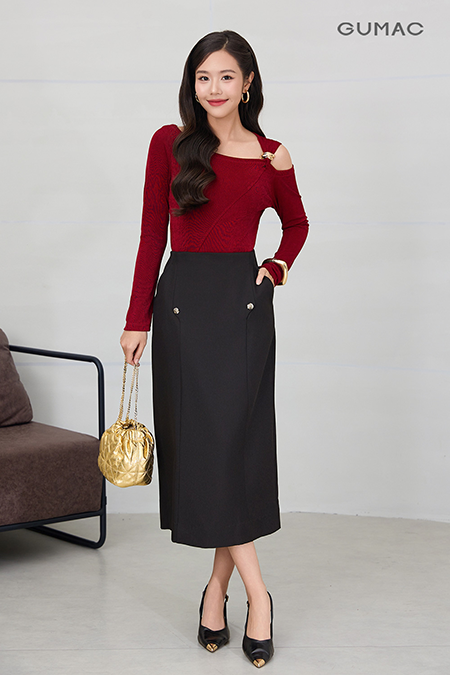 Chân váy suông lưng liền