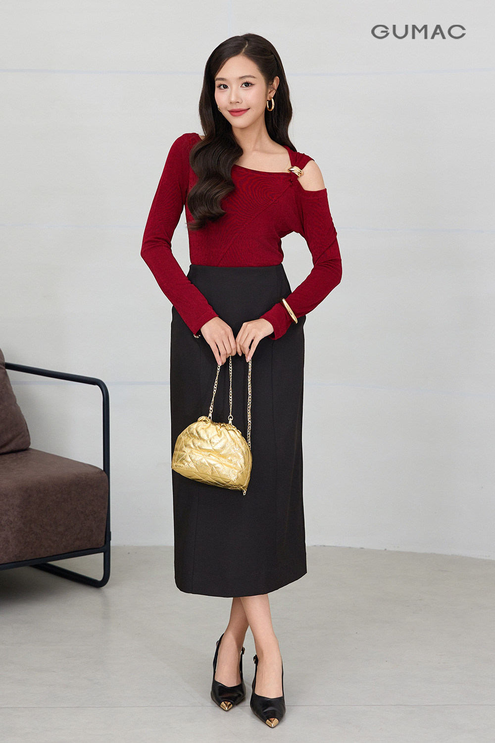 Chân váy suông lưng liền