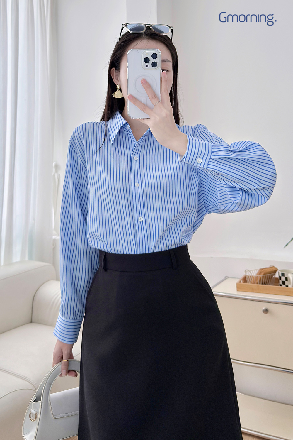 Áo sơ mi sọc dài tay