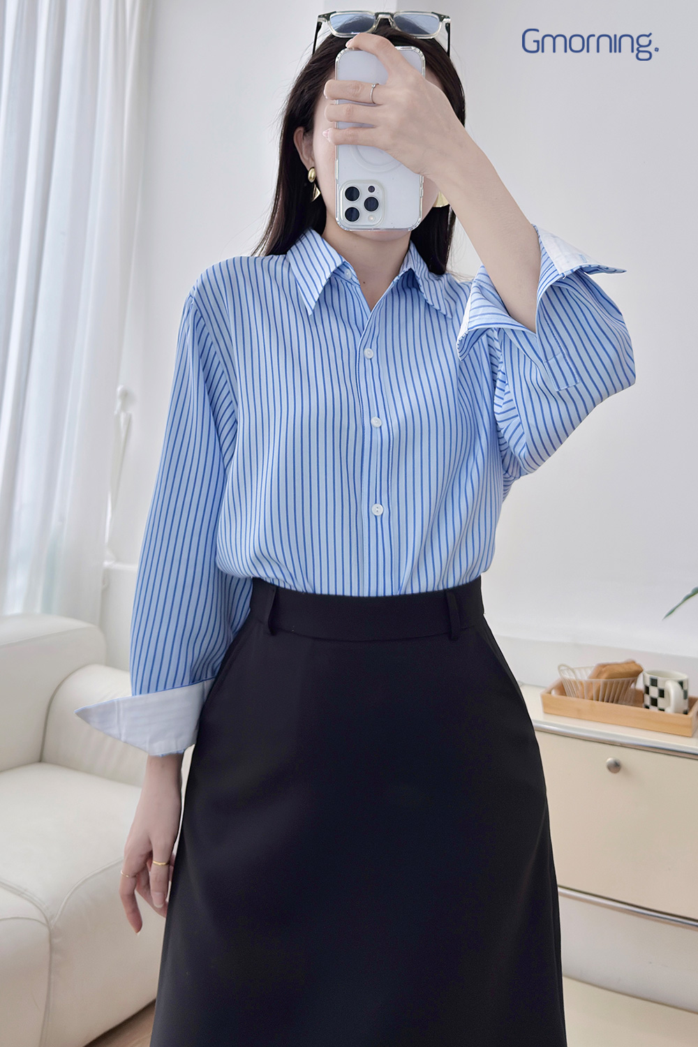 Áo sơ mi sọc dài tay
